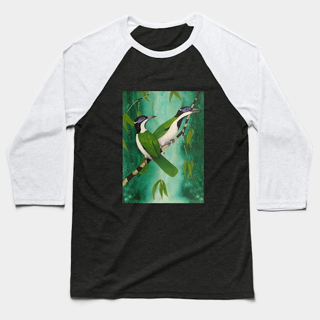 Blue-Faced Honeyeaters - bird painting, bird art Baseball T-Shirt by GarryGreenwood